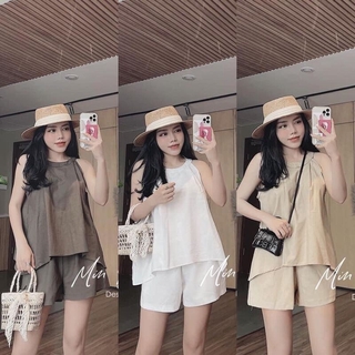 Sét bộ yếm cộc xinh xắn chất mát