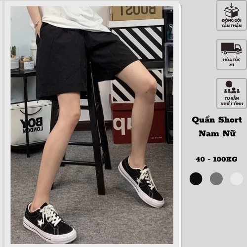 Quần Short Đùi Nam Nữ Vải Nỉ Trơn Co Giãn Có Túi Phong Cách Thời Trang Hiện Đại Thể Thao Năng Động Bigsize 40-100kg
