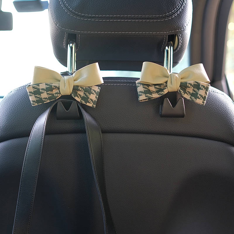 Car Hook Car Seat Invisible Creative Trending Bow Small Hook Interior Decoration Car Seat Back Storage Fantastic PoIg