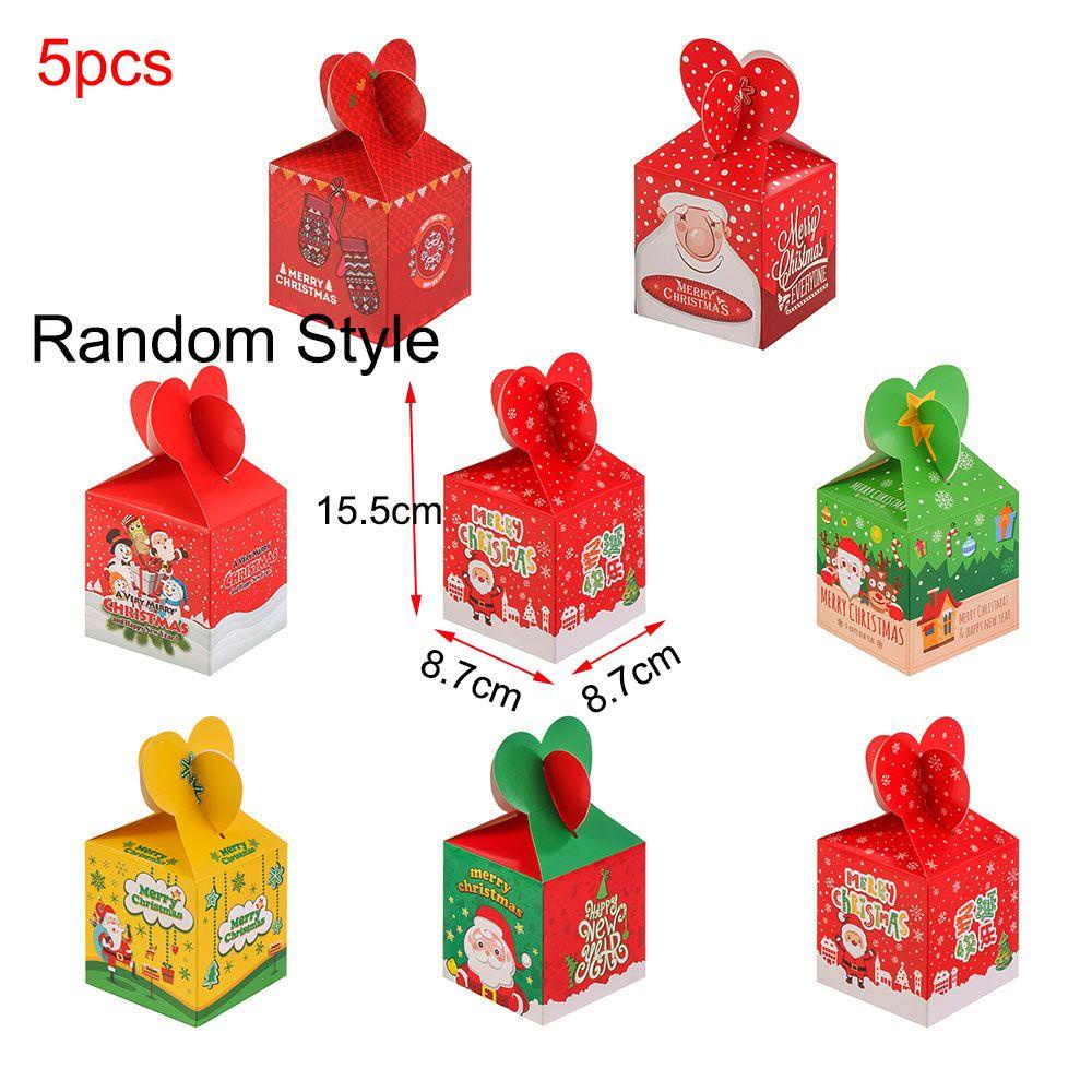 CONOPERY Bộ 5 Túi Giấy Đựng Quà Giáng Sinh Thiết Kế Mới Tiện Lợi Dễ Sử Dụng