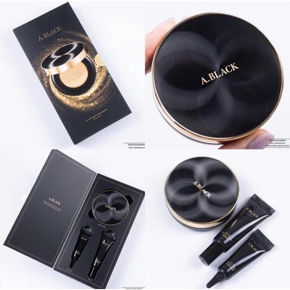 Set 3 Món Phấn Nước A.BLACK (ClubClio) - All Day Perfect Fit Cover Cushion SPF50+ / PA+++