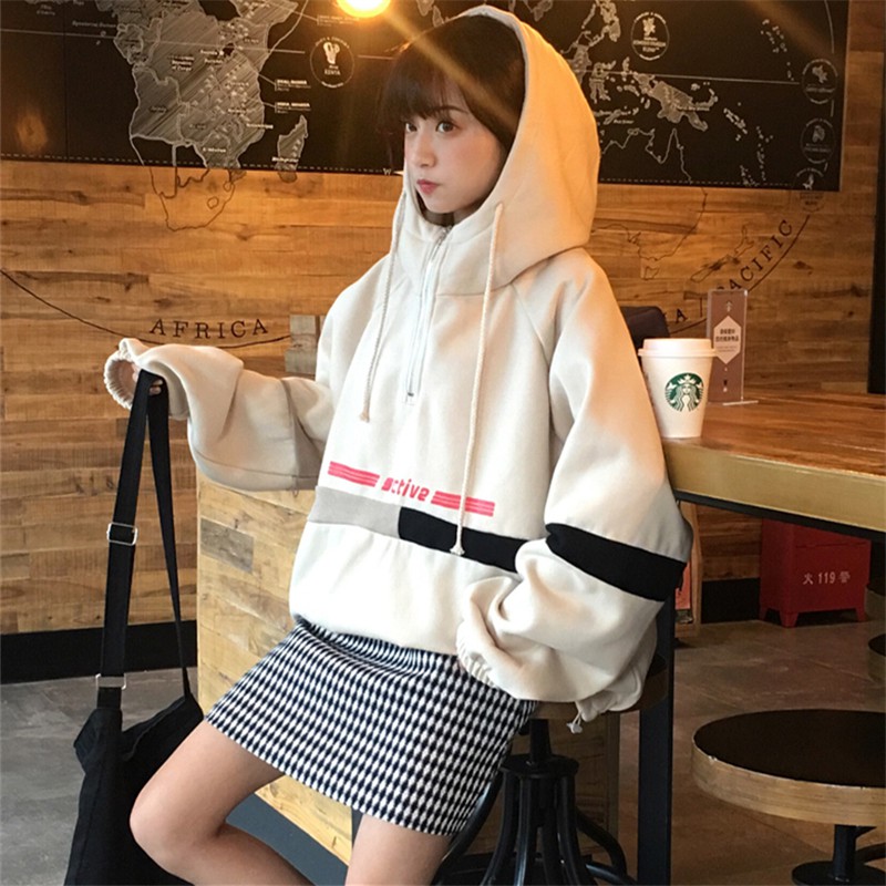 [Chất đẹp - mũ 2 lớp] Áo hoodie ulzzang nữ hàn quốc form rộng HD57 - Liti shop | BigBuy360 - bigbuy360.vn