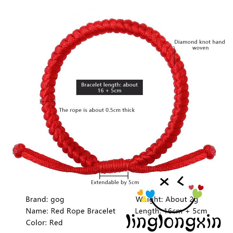 Vòng Đeo Tay May Mắn 2 Dây Màu Đỏ May Mắn Phong Cách Phật Giáo Tây Tạng Trung Hoa Dành Cho Nữ