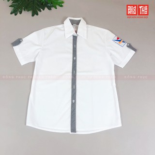 Áo sơ mi nữ cộc tay đồng phục học sinh Trung Văn-Cấp 3