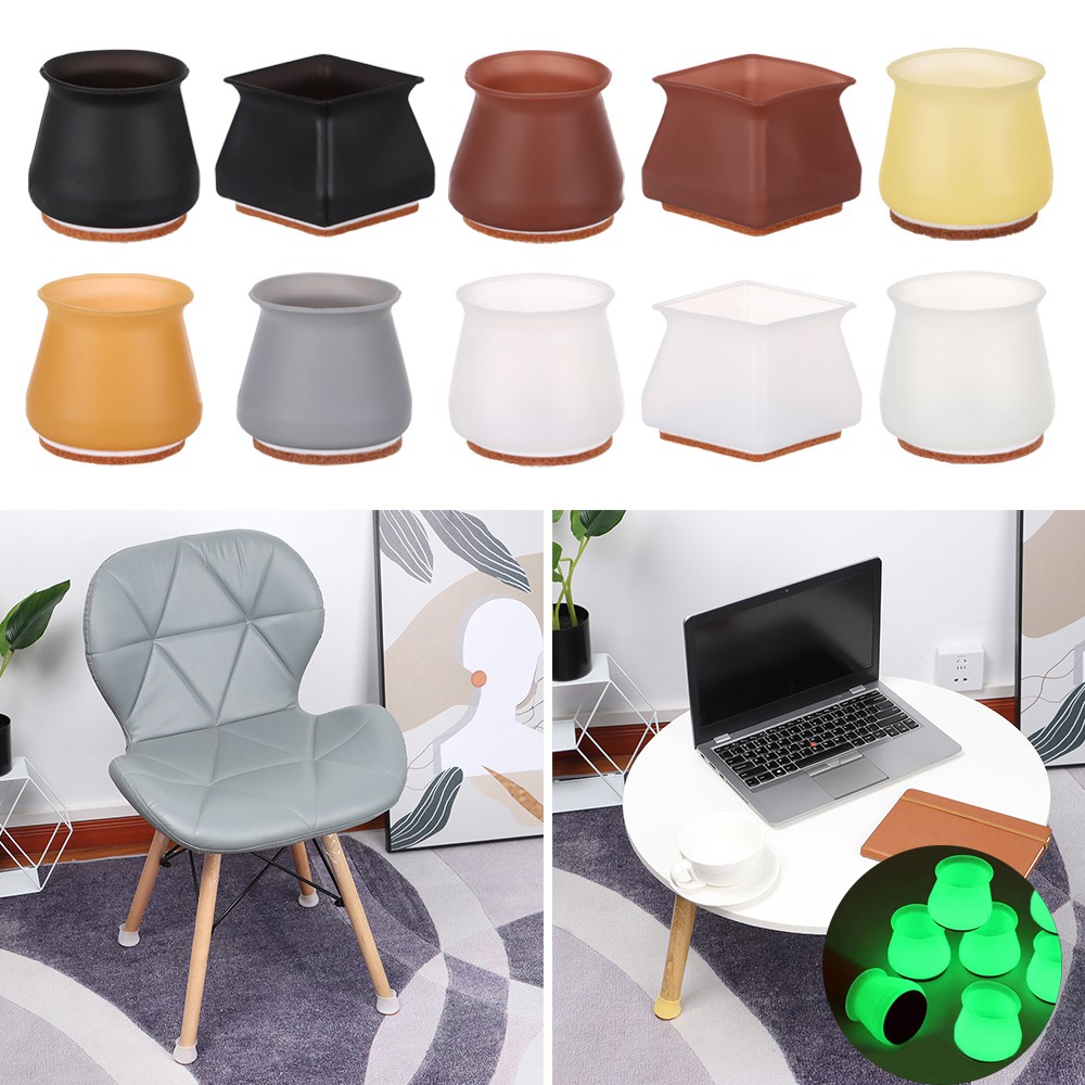 Bộ 4 Miếng Bọc Chân Bàn Ghế Chống Trượt Chống Mòn Chống Mòn Tiện Dụng Bảo Vệ Chân Bàn