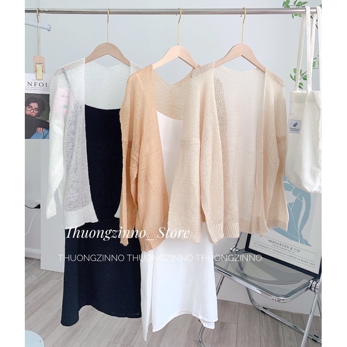 [Ảnh thật/Video] Áo Khoác Cardigan Len Mỏng Cho Nữ Phong Cách Ulzzang Phù Hợp Đi Đà Lạt, Dạo Biển