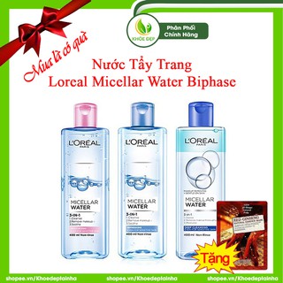 [ CHÍNH HÃNG ] Nước Tẩy Trang LOREAL MICELLAR WATER BIPHASE 400ml