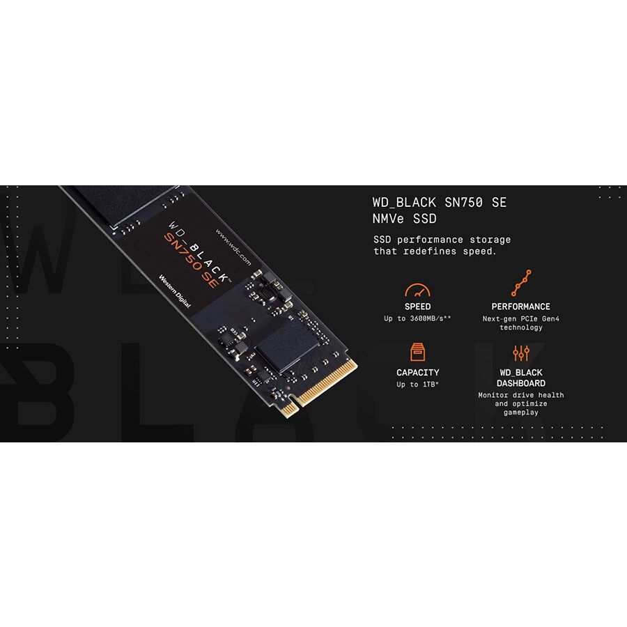 Ổ Cứng SSD 250GB 500GB WD Black SN750 SE NVMe M2 PCIe Gen4 ×4  2280