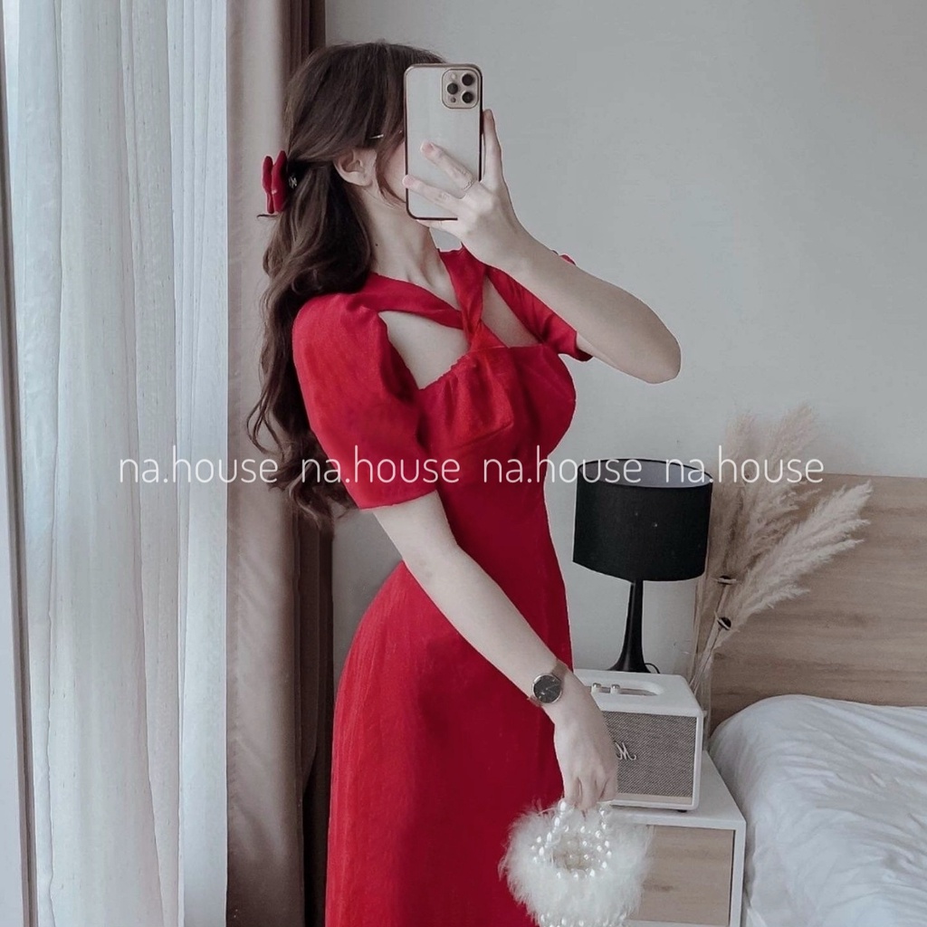 ĐẦM ĐEN DỰ TIỆC DÁNG SUÔNG NAHOUSE VÁY ĐỎ XOẮN NGỰC ĐI CHƠI THIẾT KẾ XINH XẮN VÀ SANG TRỌNG
