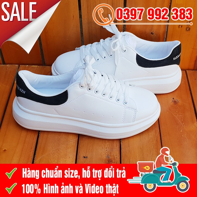 [MIỄN PHÍ SHIP] Giày Thể Thao ALEXANDER MC QUEEN Trắng Gót Đen Nam Nữ | BigBuy360 - bigbuy360.vn