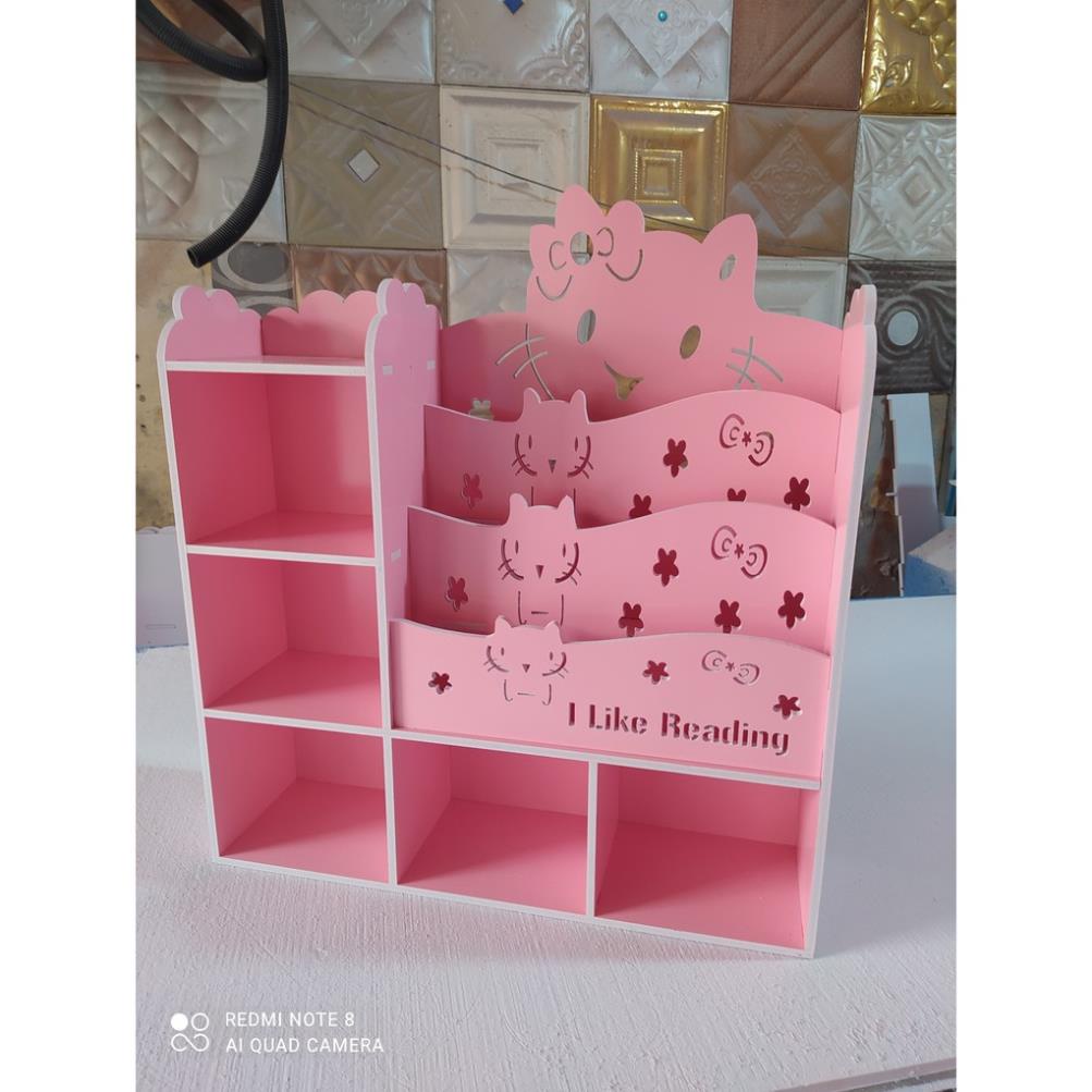 Kệ sách cho bé  Hello kitty có 5 ngăn đựng đồ tự tháo lắp đa năng