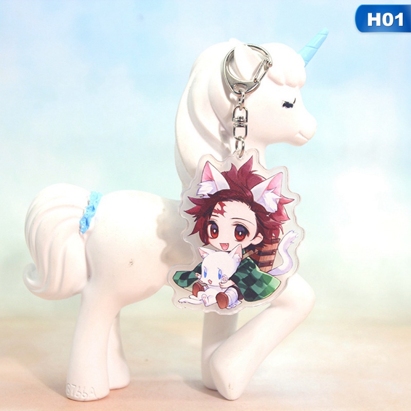 Móc Khóa Kim Loại Hình Nhân Vật Anime Nezuko Tanji V2