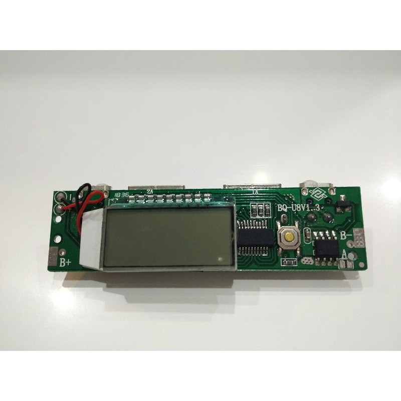 Mạch sạc dự phòng 2A 2 cổng ra có LCD hiển thị dòng sạc và % pin