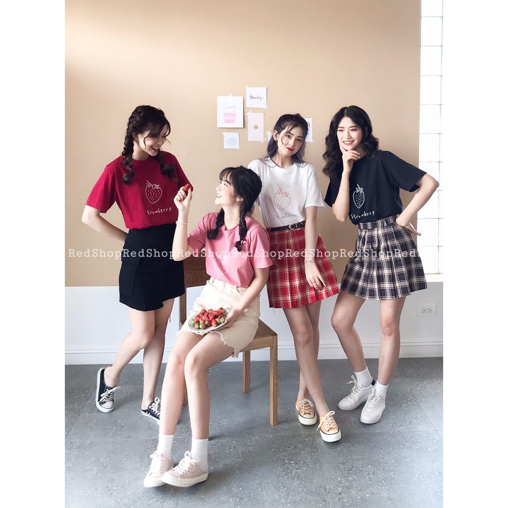 Áo Thun Nhóm Nam Nữ Nhiều Màu Tay Ngắn Cổ Tròn Nhiều Hoạt Tiết Vải Cotton Cao Cấp REDSHOP | BigBuy360 - bigbuy360.vn