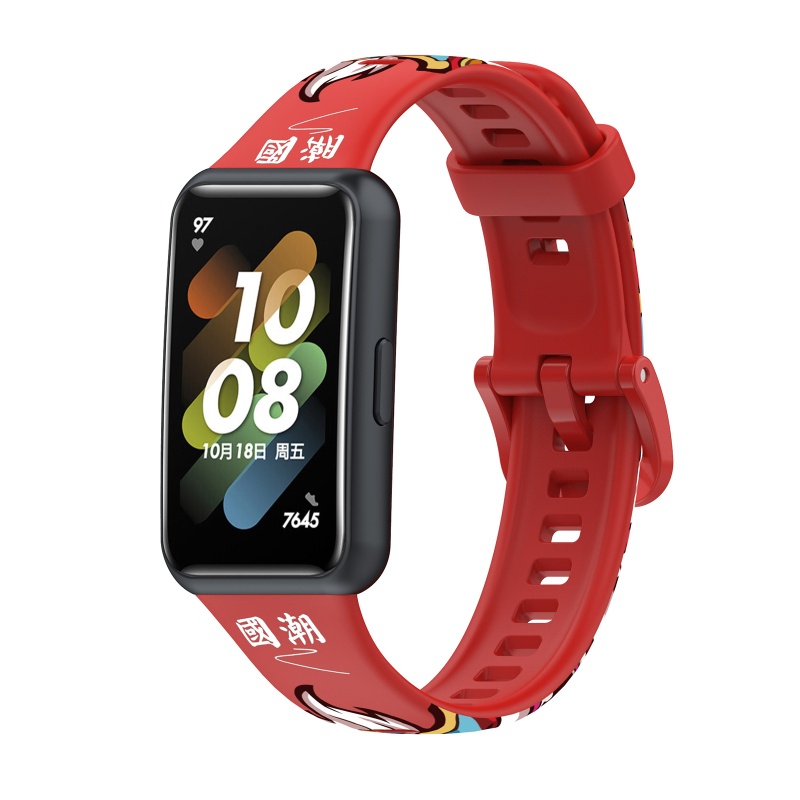 Dây Đeo Silicone Chống Trầy Xước Có Thể Điều Chỉnh Cho Đồng Hồ Huawei Band 7