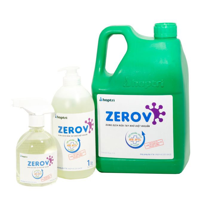 Dung dịch rửa tay khô diệt khuẩn Zero V bình 5 Lít