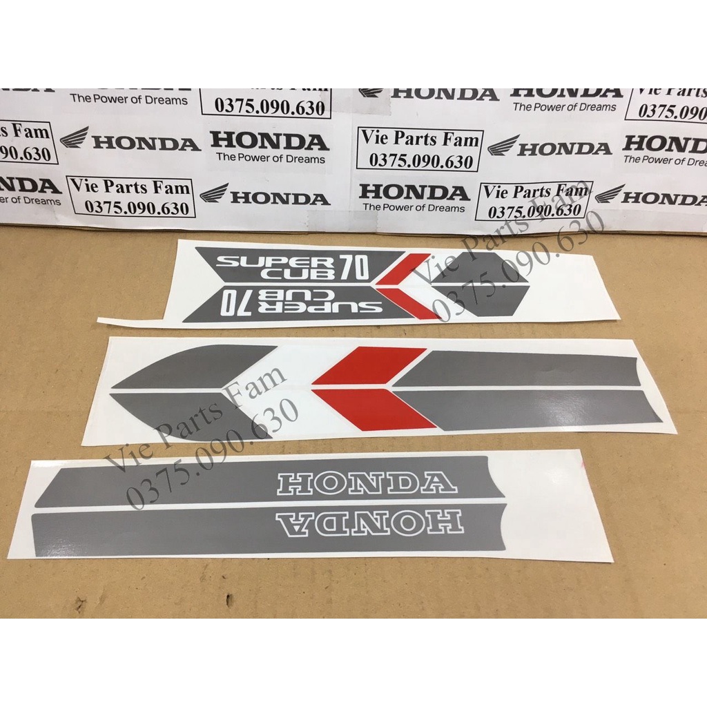 Bộ tem xe máy Honda Custom 50, Custom 70, Custom 90