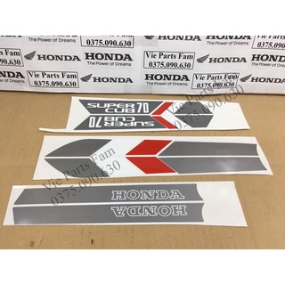 Bộ tem xe máy Honda Custom 50, Custom 70, Custom 90 (Cub 92)
