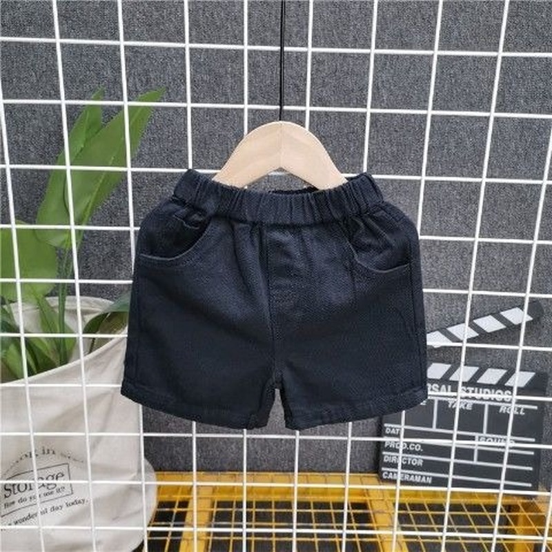 Quần Short Denim Màu Trắng Đen Dễ Phối Đồ Thời Trang Hè Cho Bé Trai
