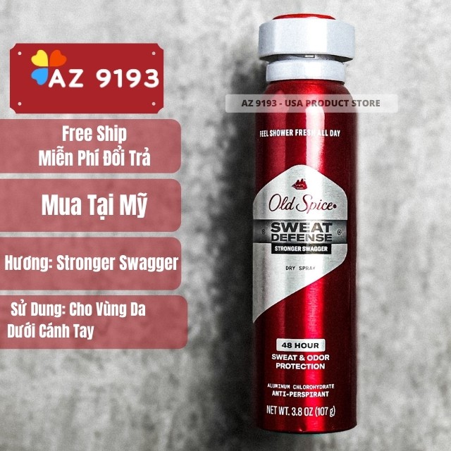 [HÀNG MỸ] Xịt Khử Mùi Nam Old Spice Hàng Mỹ 106g - Khử Mùi, Ngăn Mùi Hôi Hiệu Quả, Hương Thơm Nam Tính  - AZ 9193 | BigBuy360 - bigbuy360.vn