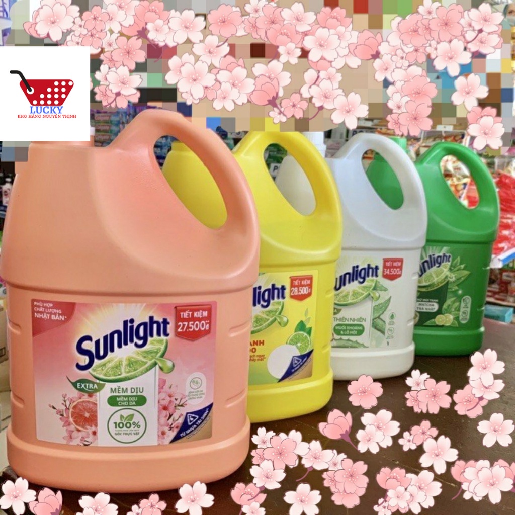 Nước Rửa Chén Diệt Khuẩn Sunlight Chanh Và Lá Bạc Hà Mới