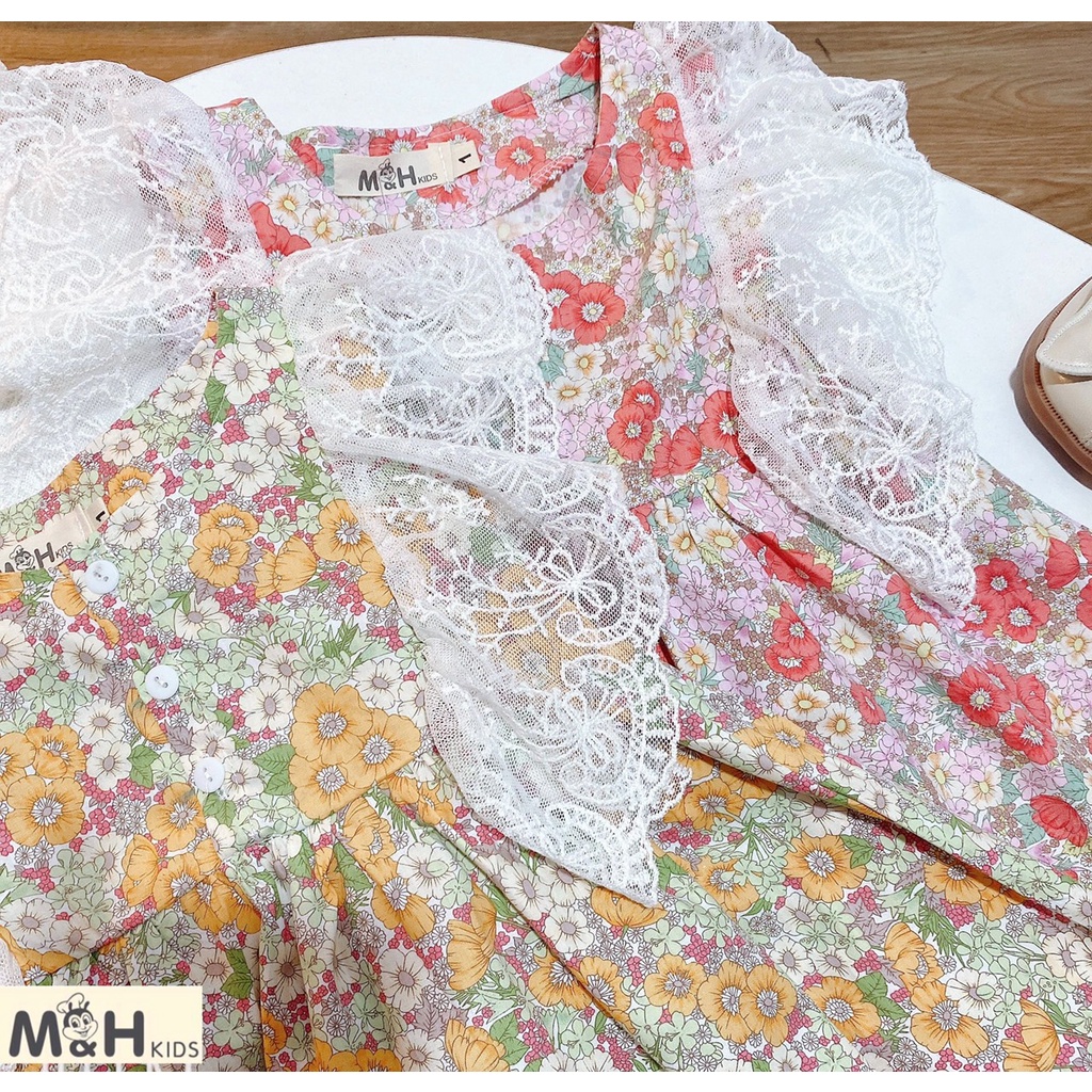 Váy bé gái, váy thô hoa nhí, cho bé từ 12-25kg