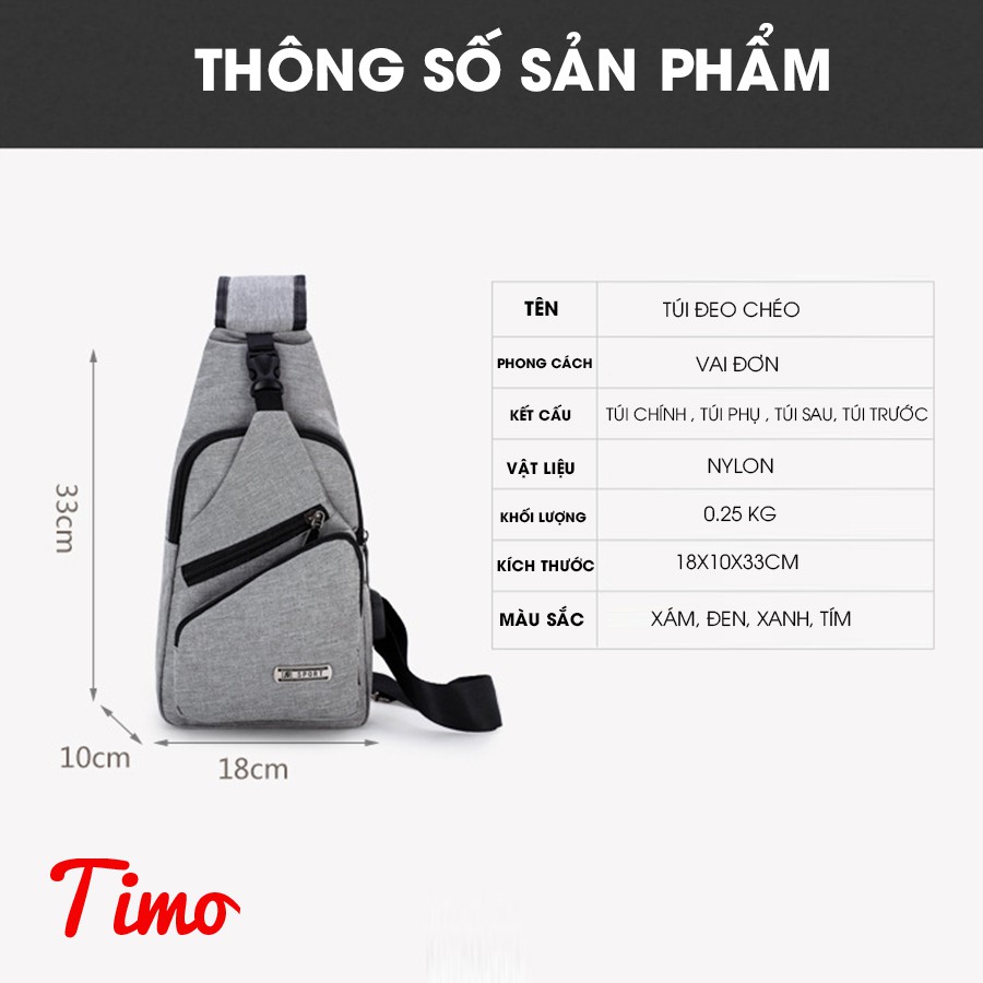 Túi Chéo Nam, NỮ Hàng Đẹp Chất Vải Dù Cao Cấp Nhiều Ngăn Tiện Lợi Mẫu Hotrend 2020 [ MÃ DAUT5K ] | BigBuy360 - bigbuy360.vn