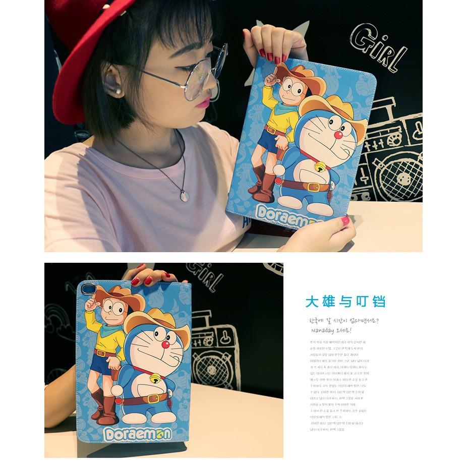 Bao da hình Doraemon dễ thương cho iPad 2 3 4 Pro 10.5 | BigBuy360 - bigbuy360.vn