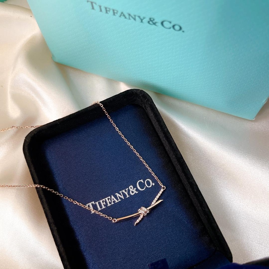 Bộ Vòng cổ Và Bông Tai Mạ Vàng Hồng 18K Đính Đá Kim Cương Nhân Tạo