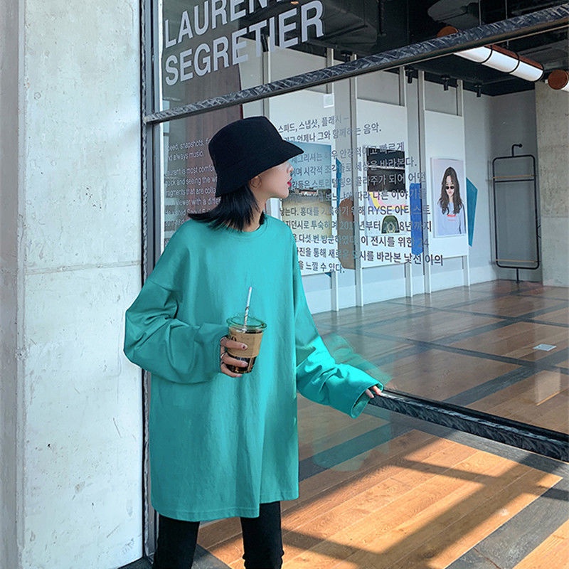 【Yuki】Áo phông dài tay trơn dáng thụng bassic Full màu | BigBuy360 - bigbuy360.vn