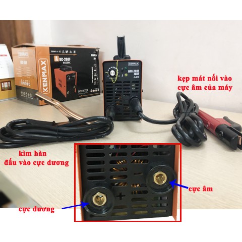 Máy hàn điện tử mini KENMAX ARC 200F, máy hàn gia đình, lõi đồng, bảo hành 6 tháng