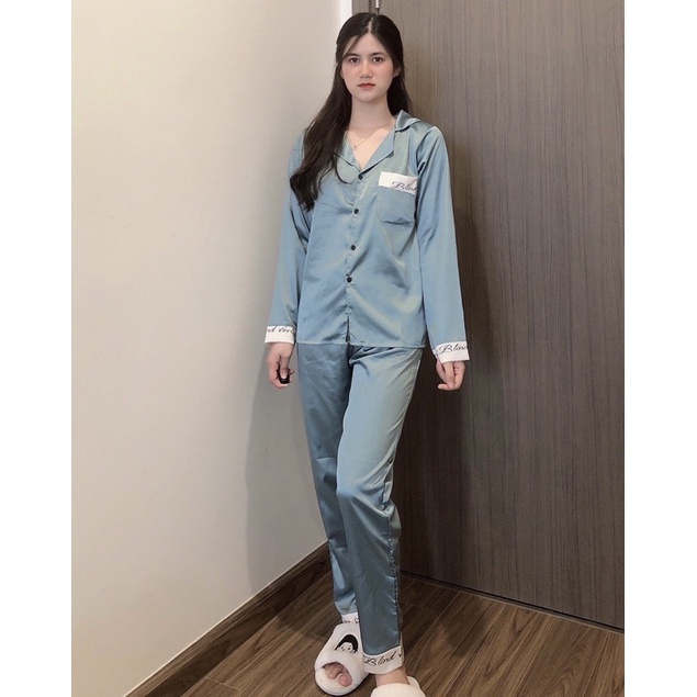 (VIDEO+ẢNH THẬT) ĐỒ NGỦ LỤA PYJAMA DÀI TAY TRƠN 6 MÀU | BigBuy360 - bigbuy360.vn