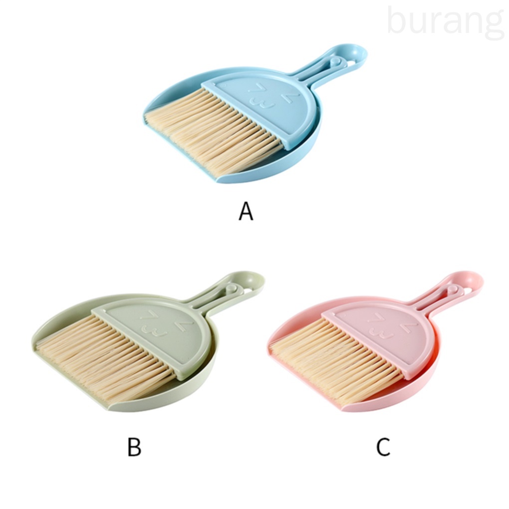 Bộ chổi và đồ hốt rác mini bằng nhựa thiết kế dành cho bàn làm việc