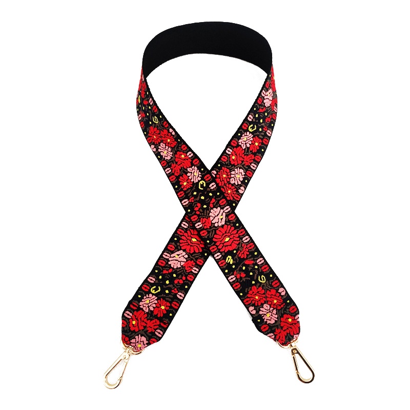 Dây đeo túi xách bản rộng thêu họa tiết nhiều màu sắc xinh xắn