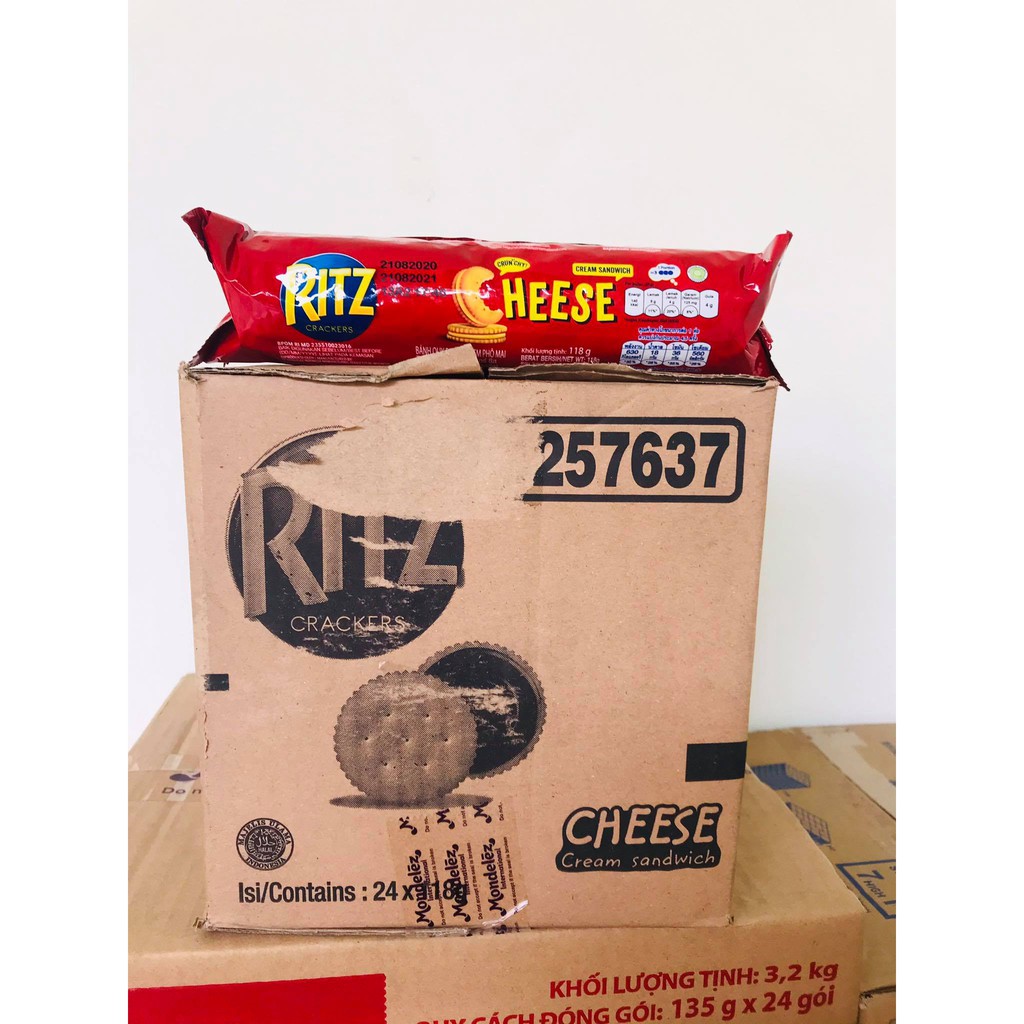 {SALE HOT} Bánh quy mặn RITZ 118g kẹp kem phô mai Kinh Đô