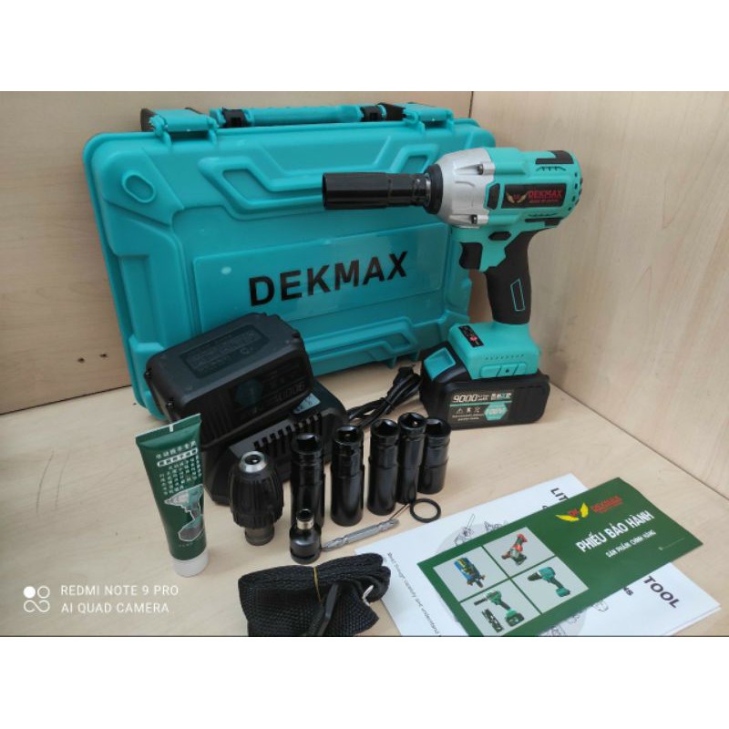 máy bắn bulông pin dekmax cao cấp đủ bộ phụ kiện .