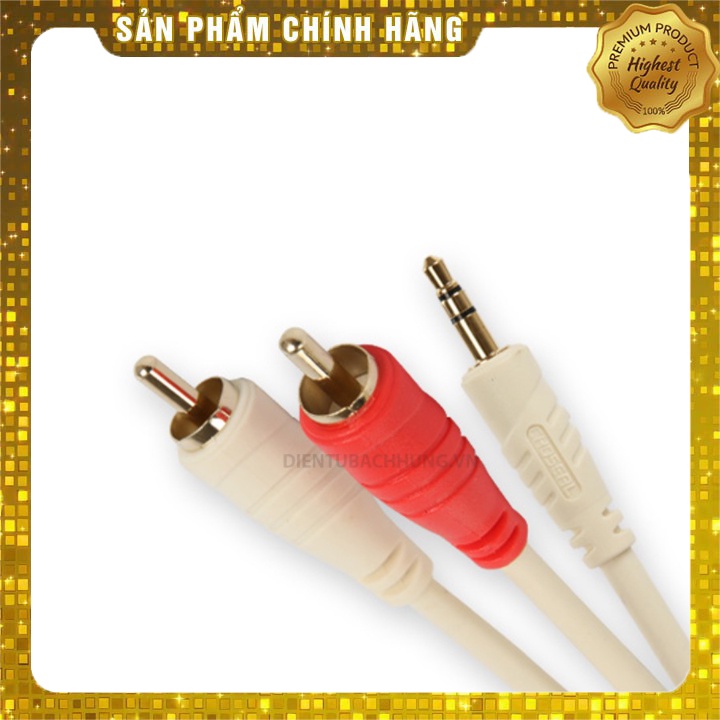 Dây cáp kết nối 1 đầu 3.5 ra 2 đầu hoa sen dài 5m
