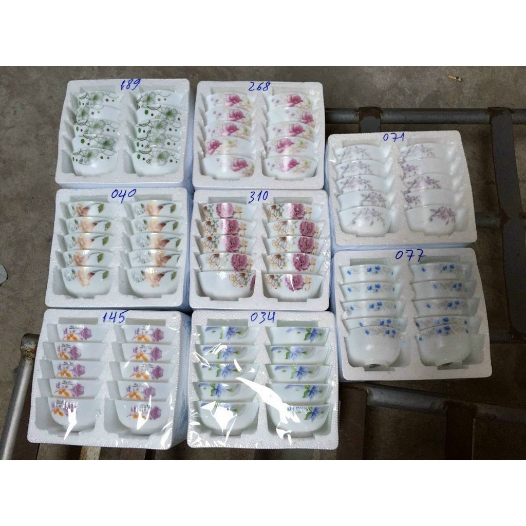 10 bát cơm sứ xương hoa đẹp