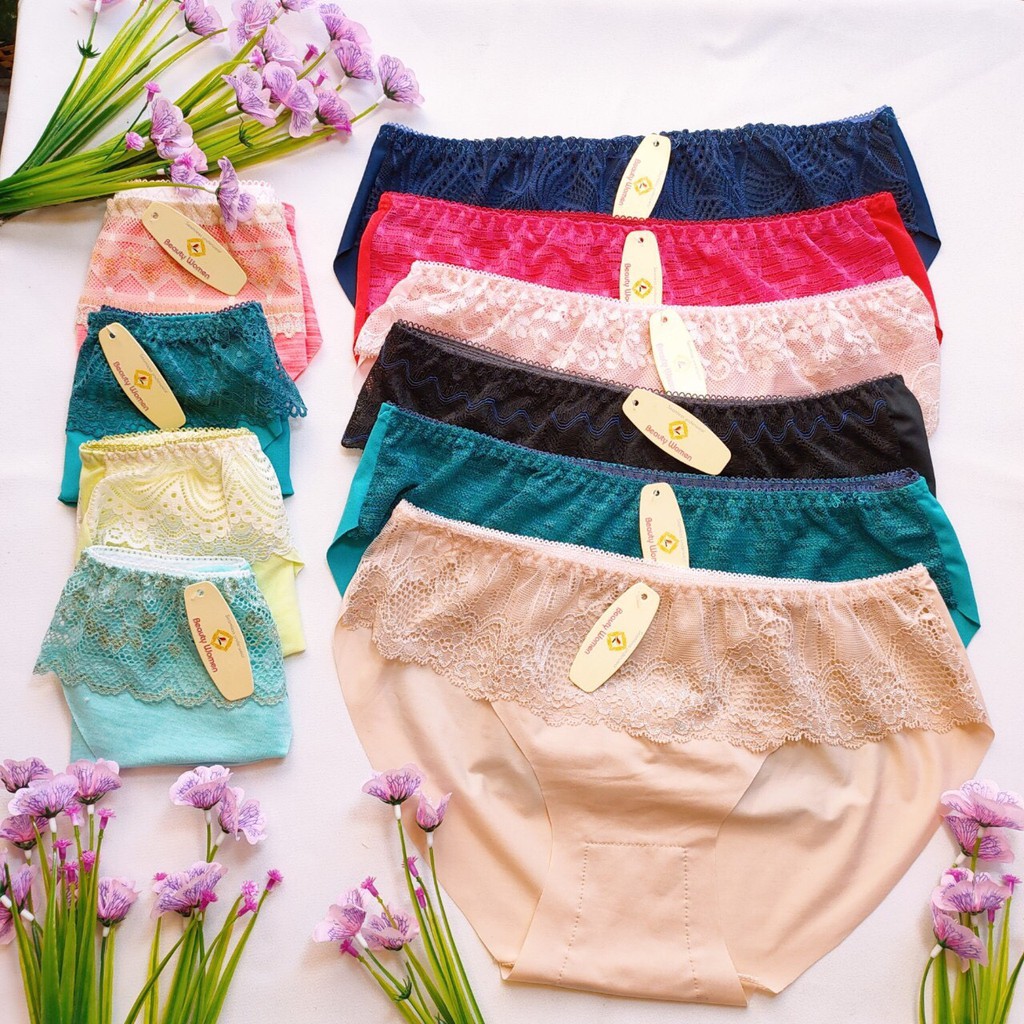 Quần lót đúc su thun lạnh pha ren thoáng mát siêu đẹp