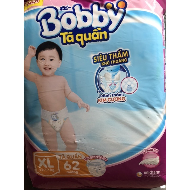 Bobby Tã quần XL62 (62 miếng/gói)