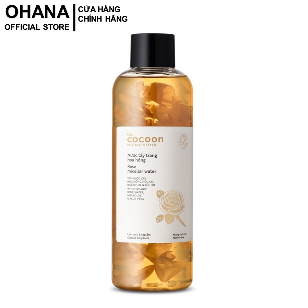Nước Tẩy Trang Hoa Hồng Dưỡng Ẩm COCOON Rose Micellar Water 500ml