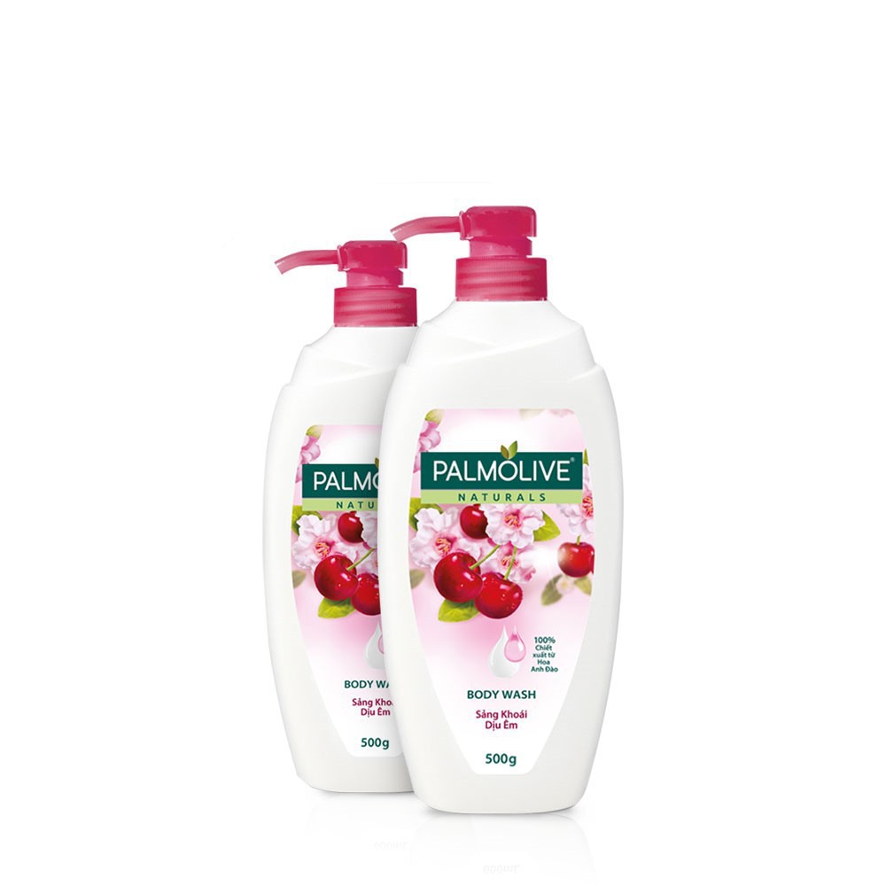 Sữa tắm Palmolive sảng khoái dịu êm 100% chiết xuất từ hoa anh đào 500g