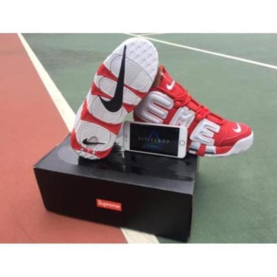 [Sale 3/3] [ ẢNH THẬT ] GIÀY AIR MORE UPTEMPO X SUPREME " RED WHITE " NAM NỮ Sale 11 -op1 "