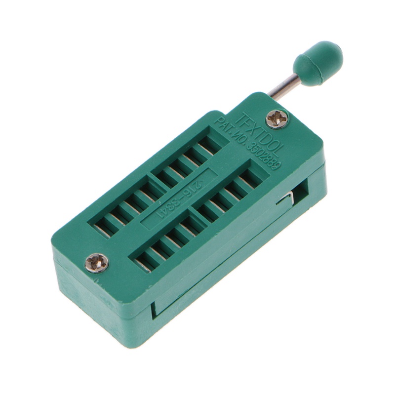 Ổ Cắm Kiểm Tra DIP Màu Xanh Lá 16 20 24 28 40 Pin 2.54MM