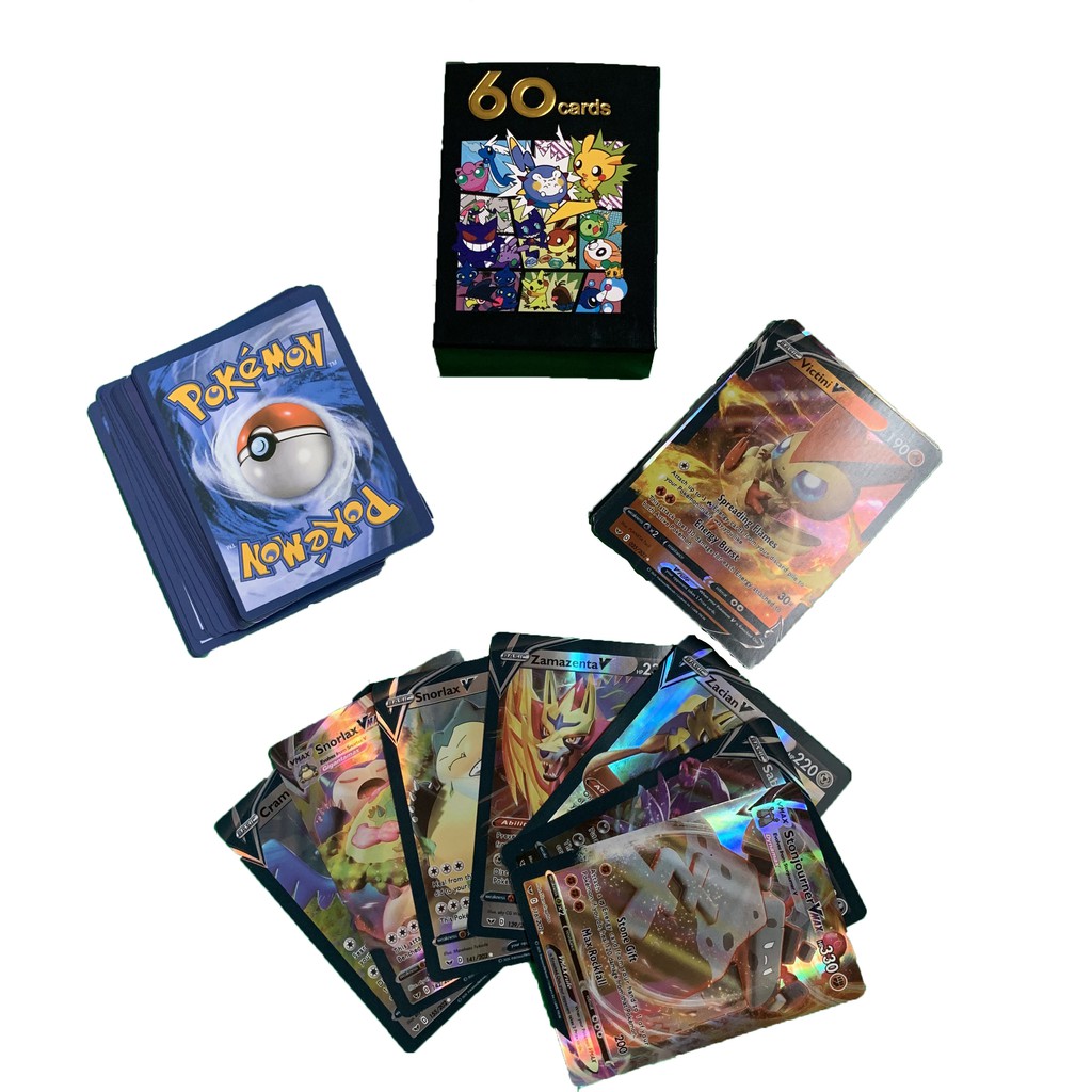 Bộ Thẻ Bài Pokemon 60 Thẻ Cao Cấp Nhiều Loại