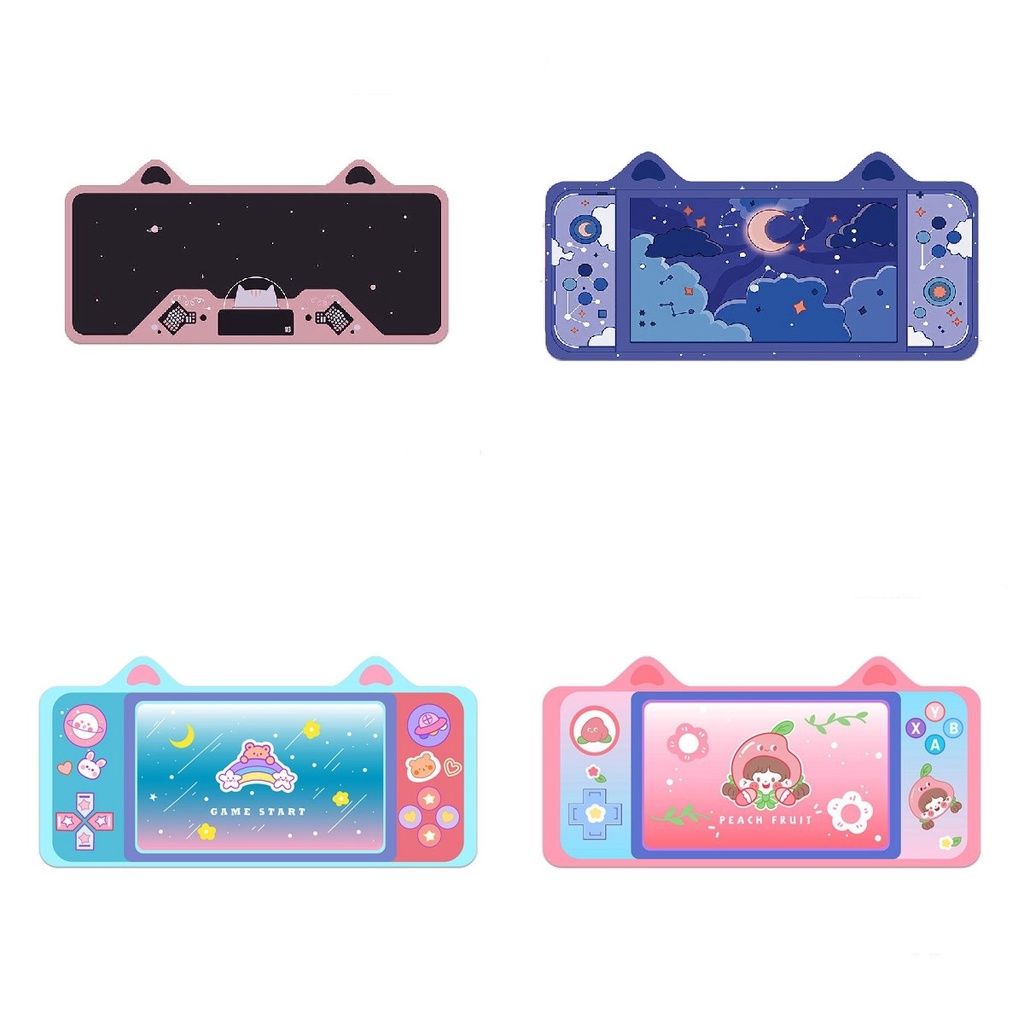 Tấm Lót Chuột Bàn Phím Máy Tính Hình Tai Mèo Dễ Thương