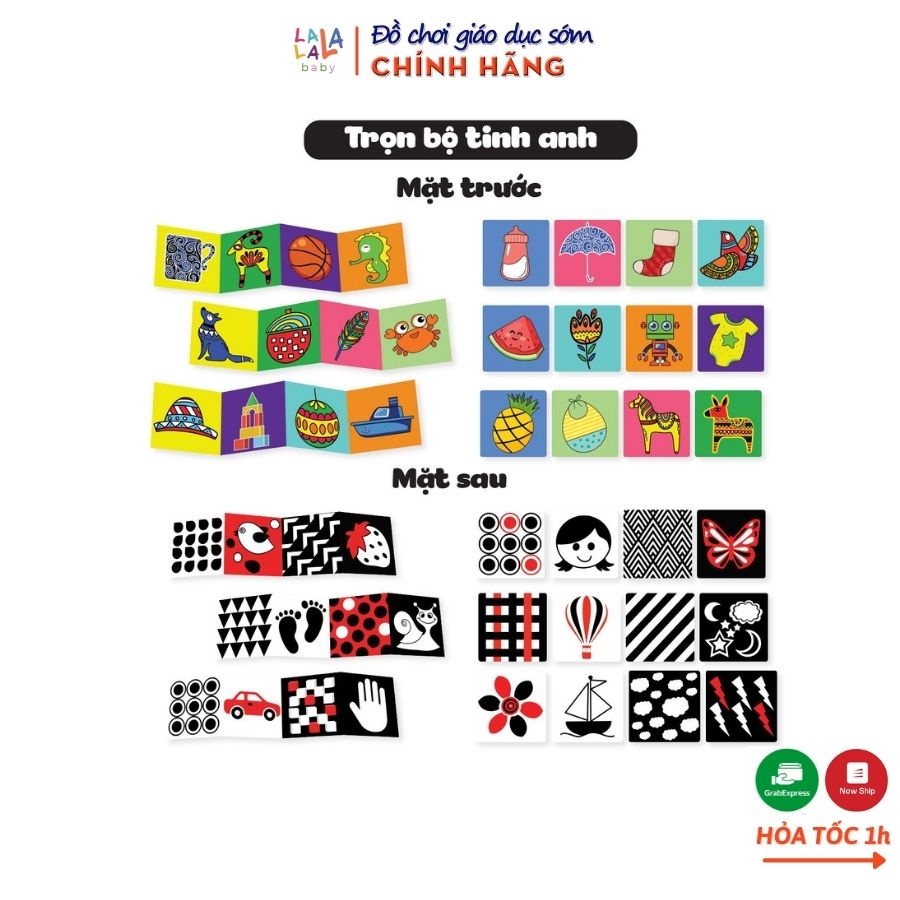 Bộ thẻ zic zac và flashcard kích thích thị giác Montessori cho đôi mắt tinh anh