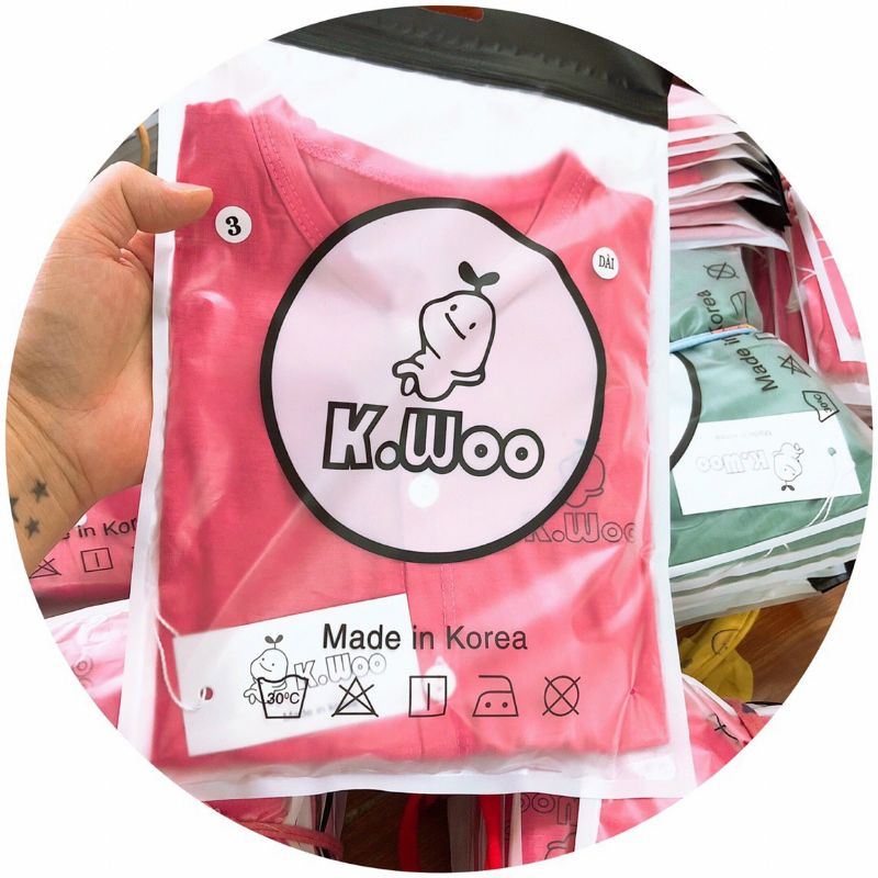 BỘ THUN LẠNH PEPTET DÀI TAY ĐÓNG CÚC K.WOO CHO BÉ TRAI BÉ GÁI 7-18KG