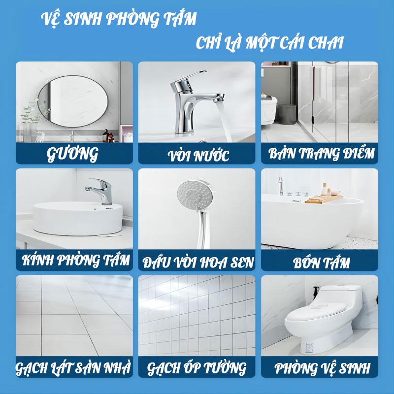 CHENYANG Tẩy cặn canxi nhà tắm ，Tẩy cặn canxi vệ sinh nhà tắm，vòi nước， bồn sứ，vòi inox500ml