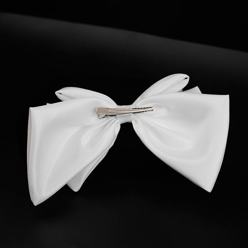 Kẹp Tóc Nơ Bản To Màu Trắng Tinh Khôi  Phong Cách Thời Trang Thanh Lịch